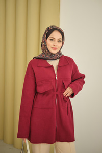 Cepli Keçe Hırka Bordo