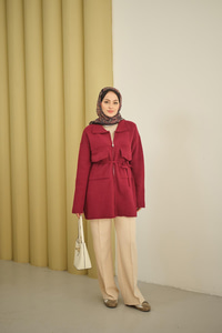 Cepli Keçe Hırka Bordo