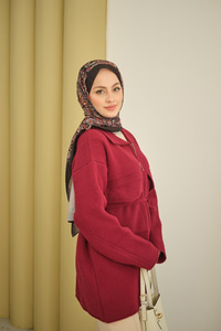 Cepli Keçe Hırka Bordo