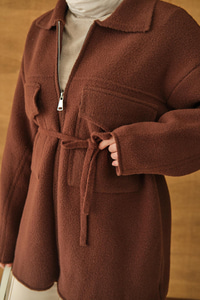 Cepli Keçe Hırka Kahverengi