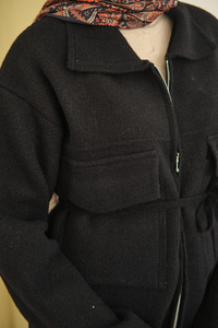 Cepli Keçe Hırka Siyah