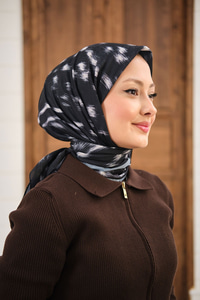 Ceylan Desen Eşarp Siyah