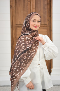 Ceylan Desen Şal Açık Kahve