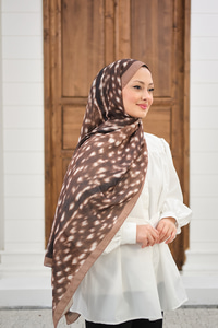 Ceylan Desen Şal Açık Kahve