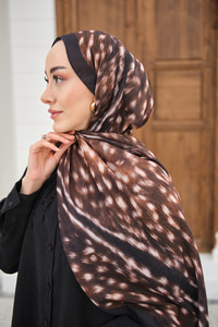 Ceylan Desen Şal Kahverengi