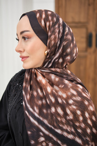 Ceylan Desen Şal Kahverengi