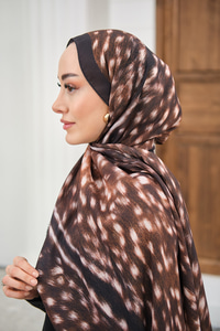 Ceylan Desen Şal Kahverengi