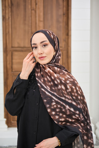 Ceylan Desen Şal Kahverengi