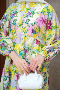 Çicek Desen Elbise Sarı