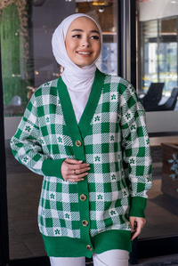 Uygun Fiyatlı CICEK DESEN HIRKA  YESIL | Loccomoda.com 