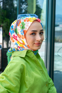 Uygun Fiyatlı CICEK DESEN PILISELI ESARP  YESIL | Loccomoda.com 