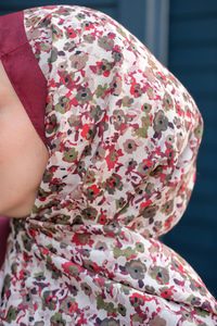 Çicek Desen Soft Şal Mürdüm