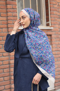 Çicek Desen Soft Şal Taş