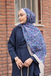 Çicek Desen Soft Şal Taş