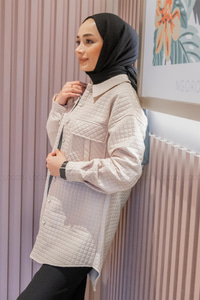 Uygun Fiyatlı CIF CEPLI KAPITONELI GOMLEK KREM | Loccomoda.com 