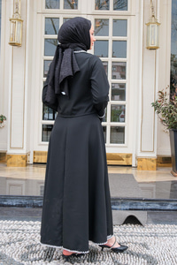 Çift Cep Detay Nakışlı İkili Takım Siyah