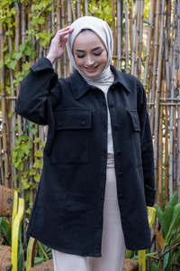 Uygun Fiyatlı CIFT CEP KAPAKLI GOMLEK  SIYAH | Loccomoda.com 