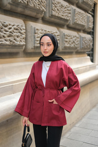 Çift Cepli Ceket Bordo