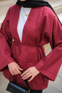Çift Cepli Ceket Bordo