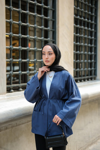 Çift Cepli Ceket Lacivert