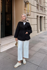 Çift Cepli Ceket Siyah