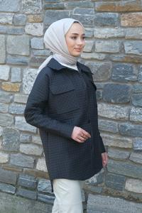 Uygun Fiyatlı CIFT CEPLI KAPITONELI CEKETI-SIYAH | Loccomoda.com 