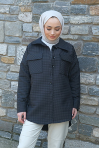 Uygun Fiyatlı CIFT CEPLI KAPITONELI CEKETI-SIYAH | Loccomoda.com 