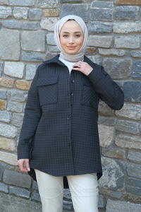 Uygun Fiyatlı CIFT CEPLI KAPITONELI CEKETI-SIYAH | Loccomoda.com 