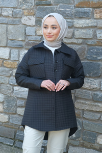 Uygun Fiyatlı CIFT CEPLI KAPITONELI CEKETI-SIYAH | Loccomoda.com 