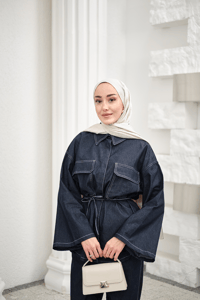 Çift Cepli Pantolonlu Takım Lacivert