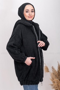 Uygun Fiyatlı CIFT CEPLI PELUS HIRKA SIYAH | Loccomoda.com 