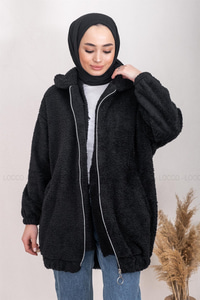 Uygun Fiyatlı CIFT CEPLI PELUS HIRKA SIYAH | Loccomoda.com 