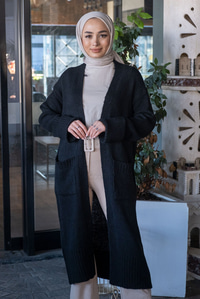 Uygun Fiyatlı CIFT CEPLI UZUN HIRKA SIYAH | Loccomoda.com 