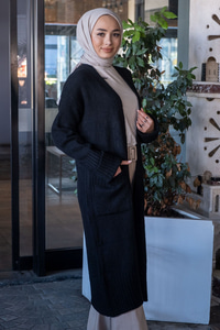 Uygun Fiyatlı CIFT CEPLI UZUN HIRKA SIYAH | Loccomoda.com 