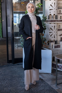 Uygun Fiyatlı CIFT CEPLI UZUN HIRKA SIYAH | Loccomoda.com 