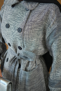 Çift Düğmeli Takım Gri