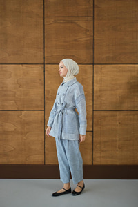 Çift Düğmeli Takım Mavi