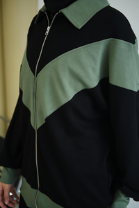 Çift Renk Detay İkili Takım Yeşil