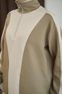 Çift Renk Fermuar Detay Takım Yeşil