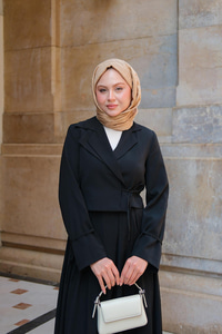 Çift Yakalı Takım Siyah