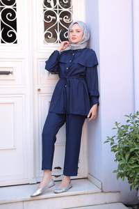 Çilek Kumaş Takım Lacivert