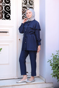 Çilek Kumaş Takım Lacivert