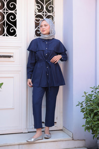 Çilek Kumaş Takım Lacivert