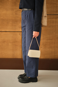 Çima Detaylı Kemerli Pantolon Lacivert