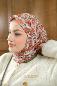 Çınar Desen Soft Şal Bej