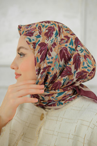 Çınar Desen Soft Şal Bordo