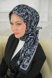 Çınar Desen Soft Şal Siyah