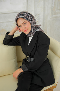 Çınar Desen Soft Şal Vizon