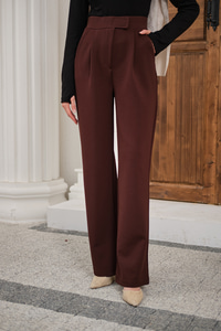 Cırtcırt Detay Kumaş Pantolon Acı Kahve