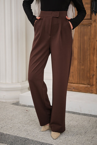 Cırtcırt Detay Kumaş Pantolon Kahverengi